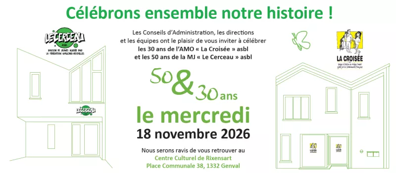 La Croisée et Le Cerceau, deux ASBL engagées auprès des jeunes depuis 30 et 50 ans